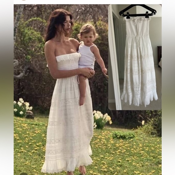 NWT Doen Solana Cream Midi Dress Size XXS - Picture 1 of 4